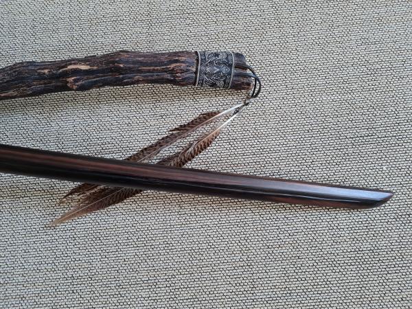 Einzigartiger Bokken aus Ebenholz mit Griffschnitzerei, Hi Rille in der Standardform♥ wunderschönes Geschenk✓ 100% Handarbeit✓ Aikido, Iaido, WingTsun, Kendo, Jodo➽nur bei uns im www.bokken-welt.de erhältlich.